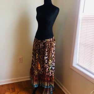 Embellished high low maxi skirt